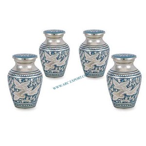 Dernière Arrivée Moderne Nouveau Look Motif Cendres Humaines Incinéré Ensemble De 4 Design Différents Grande Taille Moderne Adultes Pot De L'Inde - Product Image 5