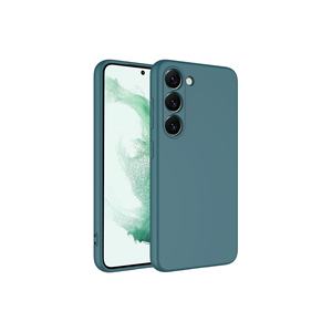 Coque de protection antichoc fine en silicone liquide vert foncé de qualité supérieure pour Samsung Galaxy S23 14 Plus, fabriquée en PC - Product Image 1