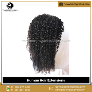 Professional Exporter of Top Quality Human Hair Extensions 24 Inches Mongolian Afro Bob Curly Virgin Human Hair Wig Extensions - Product Image 3
