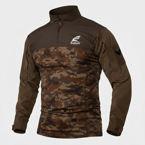 เสื้อคอมเพรสชั่นระบายอากาศยอดนิยมราคาประหยัดสำหรับผู้ชาย รับสกรีนโลโก้ ลายเรียบง่าย แขนยาว คอกลม - Product Image 5