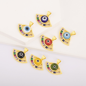 QIKU - Pulsera y Collar de Alta Calidad con Ojo Turco, Estilo Shabby Chic, Circonita, Cobre Dorado, para Niños - Product Image 1