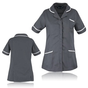 Custom Scrubs Hospital Uniformes Médico Scrubs Enfermera Top de manga corta Joggers Scrubs Traje Spa Wear Stretch Slim Fit Enfermera Uniforme - Product Image 4