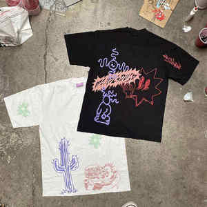 Sérigraphie personnalisée t-shirt surdimensionné Streetwear coton respirant recadrée boxy Fit hommes t-shirt - Product Image 2