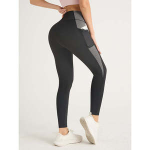 Pantalon de yoga pour femme tendance, couleur unie, pour fitness en extérieur, legging sculptant, effet push-up, contrôle du ventre, respirant - Product Image 3