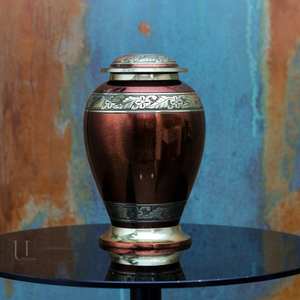 Handcrafted Urn for Human Ashes | Premium <b>Memorial</b> Keepsake | Premium Adult brass Urn Box - Product Image 4