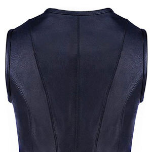 Gilet en cuir pour femme avec fermeture éclair sur le devant, vente chaude, gilet en cuir décontracté sans manches, gilet en cuir matelassé pour femme - Product Image 5