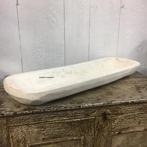 Bol à pâte en bois sculpté à la main Bol en bois décoratif de cuisine de style ferme rustique pour la maison ou la pièce maîtresse - Product Image 6