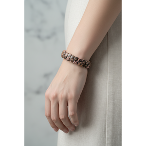 Pulsera de Rodonita Natural con Corte Ancho - Product Image 5