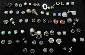 Mignon fait à la main 925 en argent Sterling pierre naturelle arc-en-ciel pierre de lune boucles d'oreilles fournisseurs de bijoux belles femmes boucle d'oreille - Product Image 6