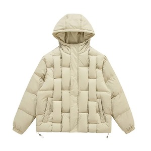 Parka cálida de invierno para hombre, prendas de vestir acolchadas estilo Hip Hop con cuello levantado de lona de Color sólido, diseño con capucha para ropa de calle - Product Image 4