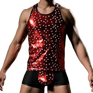 Nouveau maillot de corps brillant et réfléchissant pour hommes, débardeur d'été sans manches, chemise musclée 100% Polyester, nouveau Singlet, vêtements de sport pour hommes - Product Image 3