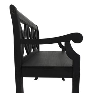 Classic Design Black Wooden <b>Bench</b> <b>Indoor</b> and Outdoor Furniture for Home Living Room Outdoor Garden Storage <b>Bench</b> Made in India - Product Image 3
