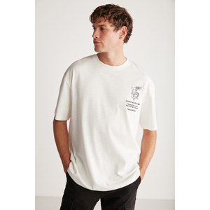 Camiseta GRIMELANGE ALONZO para Hombre, Corte Holgado, 100% Algodón, Bordada e Impresa - Product Image 1
