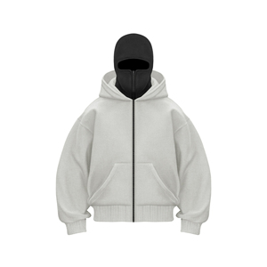 Sudadera con capucha y cremallera con doble capucha Personalizada nueva camiseta de algodón y poliéster de alta calidad para hombre Sudaderas con cremallera al por mayor - Product Image 3