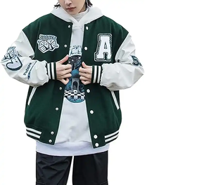 OEM Jacket Manufacturer Custom Baseball Varsity College Men Jackets Vendors High Quality Winter Letterman Jacket For Men - Product Image 2