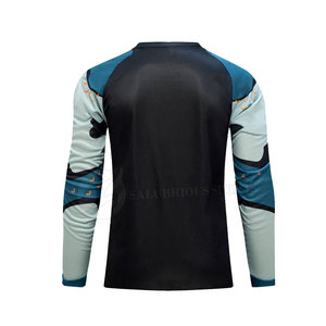 Polyester Spandex Compression Men's Long Sleeve Fitted <b>T</b>-<b>Shirt</b> Gym <b>Muscle</b> <b>Fit</b> Rash Guard Breathable Anti-Bacterial - Product Image 6