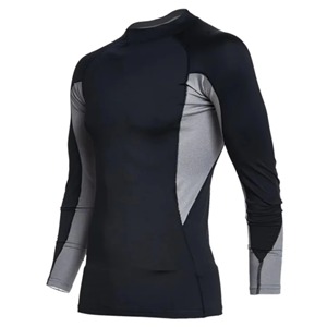 Men's High Quality Eco-Friendly Quick Dry <b>Long</b> Length Rash Guard Custom Logo Design Breathable Gym Compression MMA Adult Sport - Product Image 3