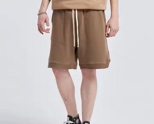 Nouveauté Short coupe ajustée Style unisexe haut Streetwear short décontracté à cordon de serrage short en tissu doux et confortable pour hommes - Product Image 1