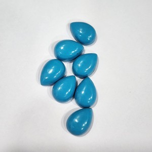 Excelente acabado de diseñador de alta calidad, forma de lágrima azul, tortuga sintética, piedras preciosas sueltas, hermosa Fabricación de joyas naturales - Product Image 1