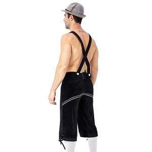 Últimas llegadas Hombre Pantalones cortos de cuero Lederhosen Pantalones cortos Ropa juvenil Pantalones cortos bávaros con impresiones de logotipo personalizado - Product Image 4