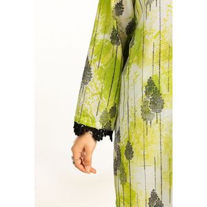 Traje de Verano Verde Estampado para Mujer, Elegante y Moderno, Estilo Oficina, Largo hasta la Rodilla, Talla XS, Personalizable para Fiestas Diurnas, OEM/ODM Disponible - Product Image 4