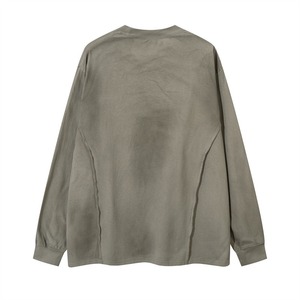 Graphic Double Layer Long Sleeve <b>T</b>-<b>Shirt</b> Oversized Men Fitted Vintage Double Layer Patchwork Acid Wash Cotton <b>T</b> <b>Shirts</b> - Product Image 2