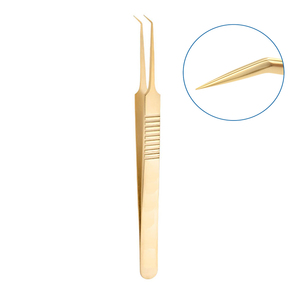 Pince à épiler pour extension de cils personnalisée en acier inoxydable avec logo, pince à épiler droite et courbée pour volume, marque privée - Product Image 4