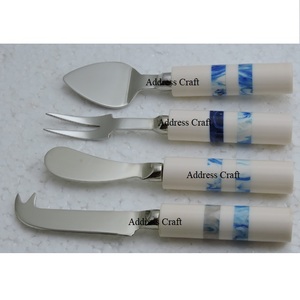 Eco Material 18/8 <b>Cheese</b> <b>Set</b> With Resin Handle Stainless Steel Cutlery Decorative Handle <b>Cheese</b> Cutting Tool Tableware Flatware - Product Image 2