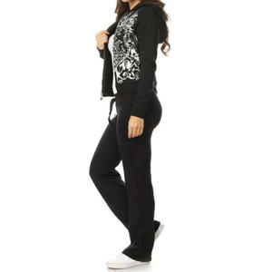 Producto más vendido, ropa deportiva de Color sólido, chándal acampanado para mujer, suministro directo de fábrica, chándal acampanado de talla personalizada para mujer - Product Image 5