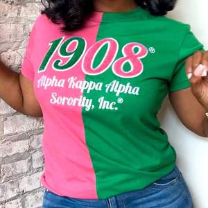 เสื้อทีมกรีกปี1908 xaka ของผู้หญิงเสื้อสโมสรเสื้อยืดสีชมพูและสีเขียวเสื้อผ้ากรีกดีไซน์ครึ่งครึ่ง2025ตามสั่ง - Product Image 2