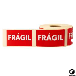 Etiquetas Adhesivas Rojas 10x5 cm 'Fragil' Impermeables para Advertencia y Visibilidad en Paquetes de Envío y Almacenamiento - Product Image 5