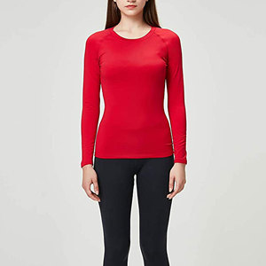 Wholesale Womens <b>Compression</b> <b>Shirt</b> with <b>Custom</b> Logo Breathable Sports Yoga Wear <b>Designed</b> Jogging Wears - Product Image 4