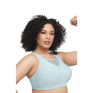 New <b>Women's</b> Pink Sports Bra Spliced Contrast Yoga Seamless Quick Drying Fitness Suit Shockproof Running Plus Size Medium Support - Product Image 5