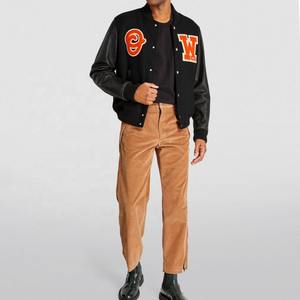 Nouveau design de couleur unie pour hommes Veste Letterman Streetwear Vêtements chauds Veste Letterman pour hommes - Product Image 4
