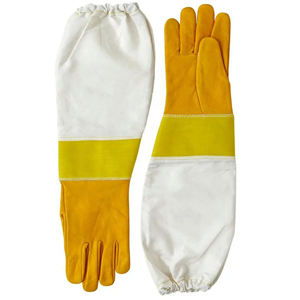 Gants d'apiculture en cuir jaune de haute qualité du Pakistan anti-coupure anti-dérapant anti-statique anti-vibration - Product Image 6