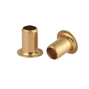 Remache tubular de latón OEM ODM personalizado GB, remache de cobre de doble cabeza con orificio pasante para PCB - Product Image 1