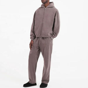 เสื้อฮู้ดซักกรดของผู้ชายขายดี400gsm ผ้าฝ้าย100% ใหญ่โอเวอร์ไซส์ซิปไซส์ XS พิมพ์ลายได้ตามต้องการ - Product Image 6