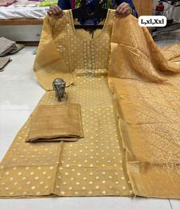 Bandhani étnico indio tradicional trabajo hecho a mano Salwar Kameez Festival de boda para mujer Pooja Sangeet vestido Dupatta Kurti pantalón para - Product Image 4