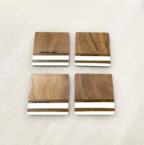 Meilleure vente sous-verres créatifs en résine tapis de tasse de boisson pour assiettes thé boissons sous-verres décor à la maison résine époxy sous-verres ensemble tapis de Table - Product Image 5