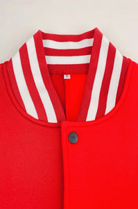 Veste universitaire rouge blanc unisexe avec col montant personnalisé Combinaisons Letterman pour hommes pour l'hiver - Product Image 5