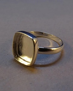 Anillo cuadrado de 12x10 de buena calidad para piedras, resina Diy, ajuste de bisel, recuerdo en blanco, joyería de resina, artesanía hecha a mano, anillo Diy - Product Image 6