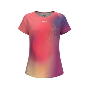 Ladies Lightweight Breathable Fitted Knitted Trail <b>Run</b> T-Shirt with Bow Collar and <b>Animated</b> Logo - Product Image 3