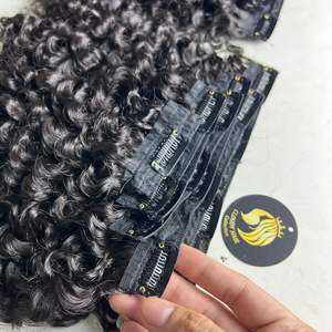 Extensiones de Cabello Humano Rizado Birmano Premium al por Mayor, 7 Piezas, 100g, con Clip, 100% Cabello Virgen Vietnamita Crudo para Vendedores - Product Image 3