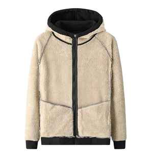 Manteau d'hiver épais en peluche à capuche pour hommes grande taille L-8XL décontracté agneau cachemire 100% coton nouveau sweat à capuche en cachemire Plus - Product Image 3