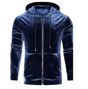 Moda de invierno Sudaderas con capucha en blanco Hombres Impresión personalizada Jersey de color sólido liso Sudadera con capucha de terciopelo Nuevo estilo - Product Image 4