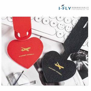 Étiquettes de bagages en forme de cœur en cuir PU multicolores personnalisées avec logo, écologiques, tendance, douces, imperméables, pour bagages de voyage - Product Image 4
