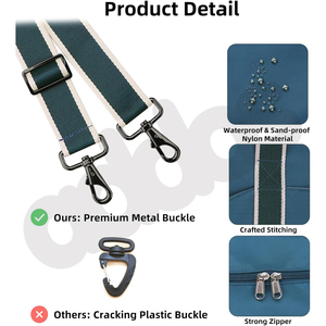 Travel Duffel <b>Bag</b> Weekender <b>Overnight</b> Carry On <b>Bag</b> Women <b>Men</b> Foldable Waterproof Gym Luggage with Metal Buckle Strap - Product Image 4