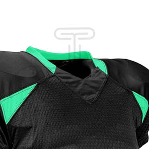 Maillots de football américain personnalisés en gros, unisexe, manches courtes, imprimés, haute qualité, 100% polyester - Product Image 3