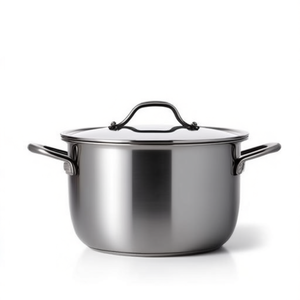 DUNE Cromo Lucido 28cm Inox Pentola Glass Lid Steel Stockpot Stainless Steel Handle Gas Compatible for Home Soup Preparation - Product Image 2