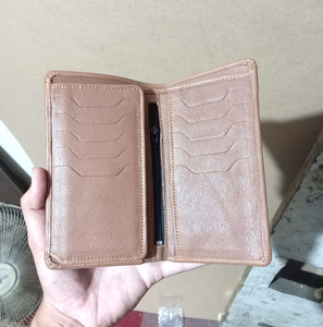 Precio al por mayor se acepta logotipo personalizado hombres tarjeteros monedero para hombre billetera RFID cuero genuino billeteras plegables para hombres - Product Image 1